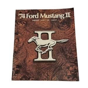 1974 Ford Mustang II Ghia Mach I 2+2 Sales Brochure 20 Page Literature ORIGINAL